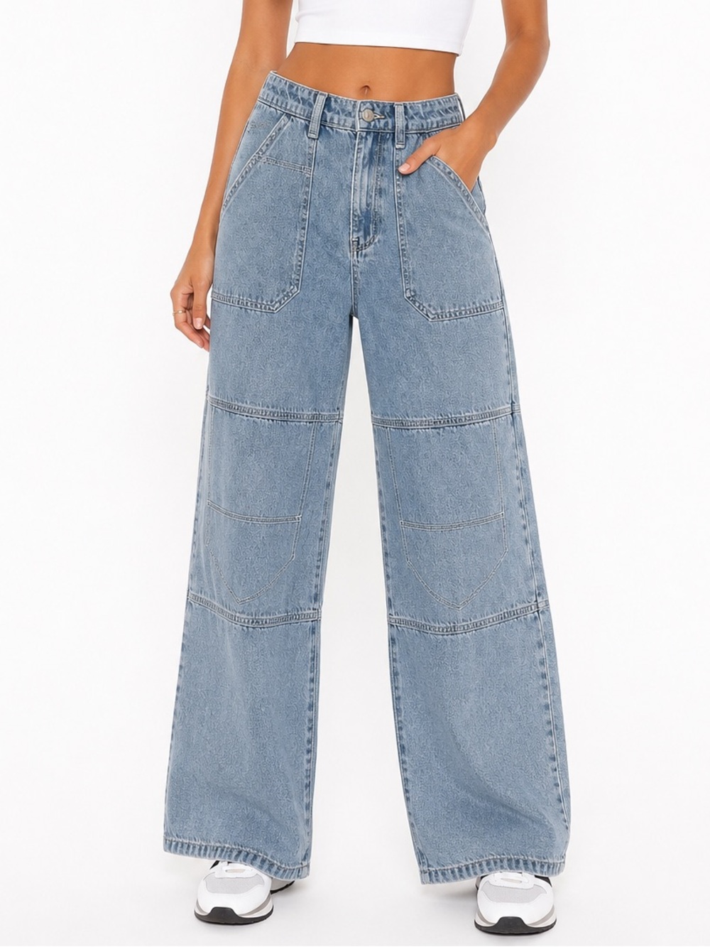 Princess Polly Wide Leg Carpenter Jeans